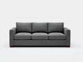 Gerades Sofa mit Stoffbezug 220 x 90 x 85 cm - Dunkelgrau - Modernes Dreisitzer Design für das Wohnzimmer