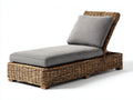 Sonnenliege aus Polyrattan 200 x 75 x 95 cm - Braun und Grau - Verstellbare Rückenlehne für Garten und Terrasse